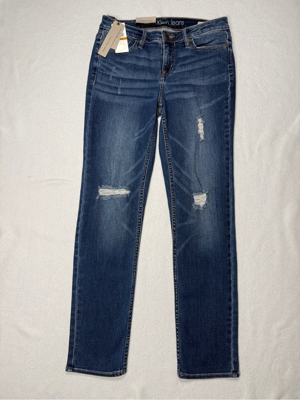 2/$30 NWT Calvin Klein Ultimate Skinny Halsey Wash Distressed Jean 29 #2416 - Picture 2 of 8